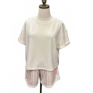 NEW SIMPLY SOUTHERN women's soft knit bow tee in cream